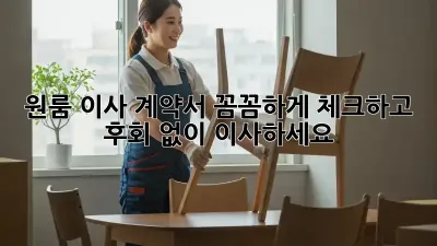 원룸 이사, 계약서 꼼꼼하게 체크하고 후회 없이 이사하세요!